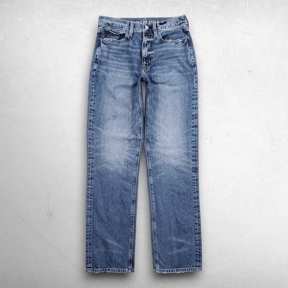 American Eagle Outfitters Denim - American Eagle Low Rise Baggy Jeans Women 2 Blue Stretch Faded Y2K Skater 90s